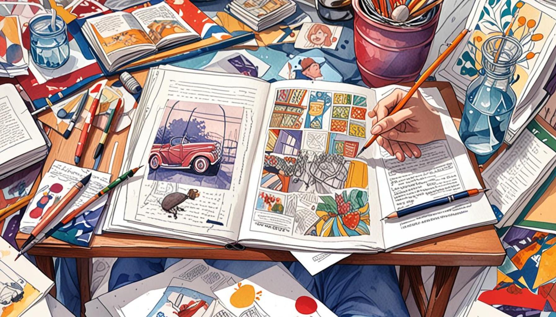 The Intersection of Writing and Visual Arts: Narratives in Illustrations and Comics